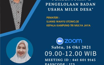 Kuliah Umum Prodi D3 Akuntansi “Pembentukan & Pengelolaan Badan Usaha Milik Desa”.